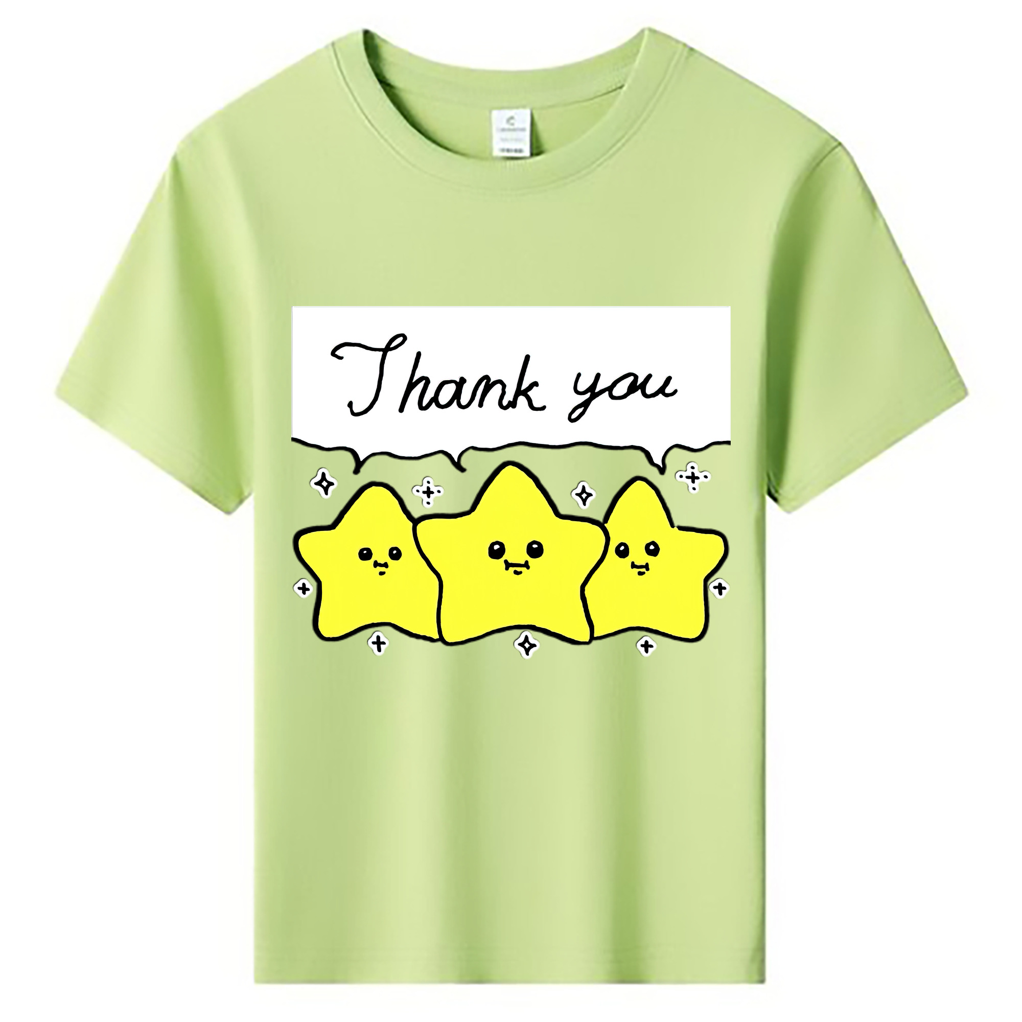 （画像用） ちいかわ 流れ星 Chii-kawa Shooting star 綿100％キッズTシャツ（フロントプリント）